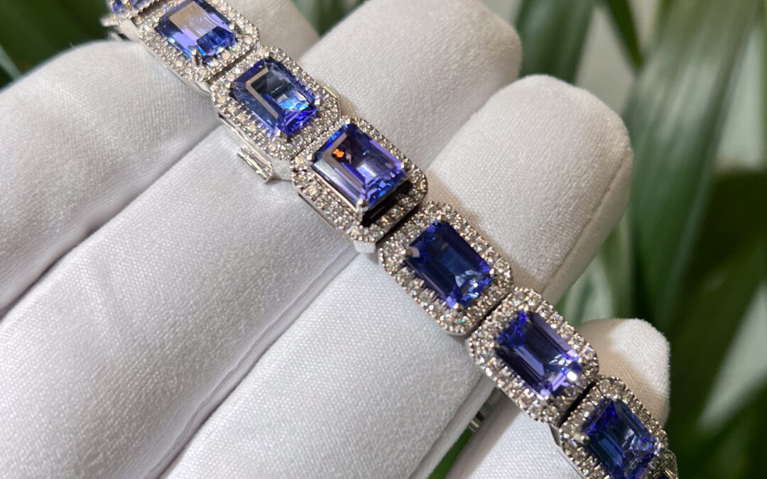 Tansanit Armband